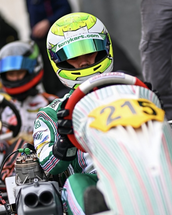 Gilles focused in kart 215 before the start